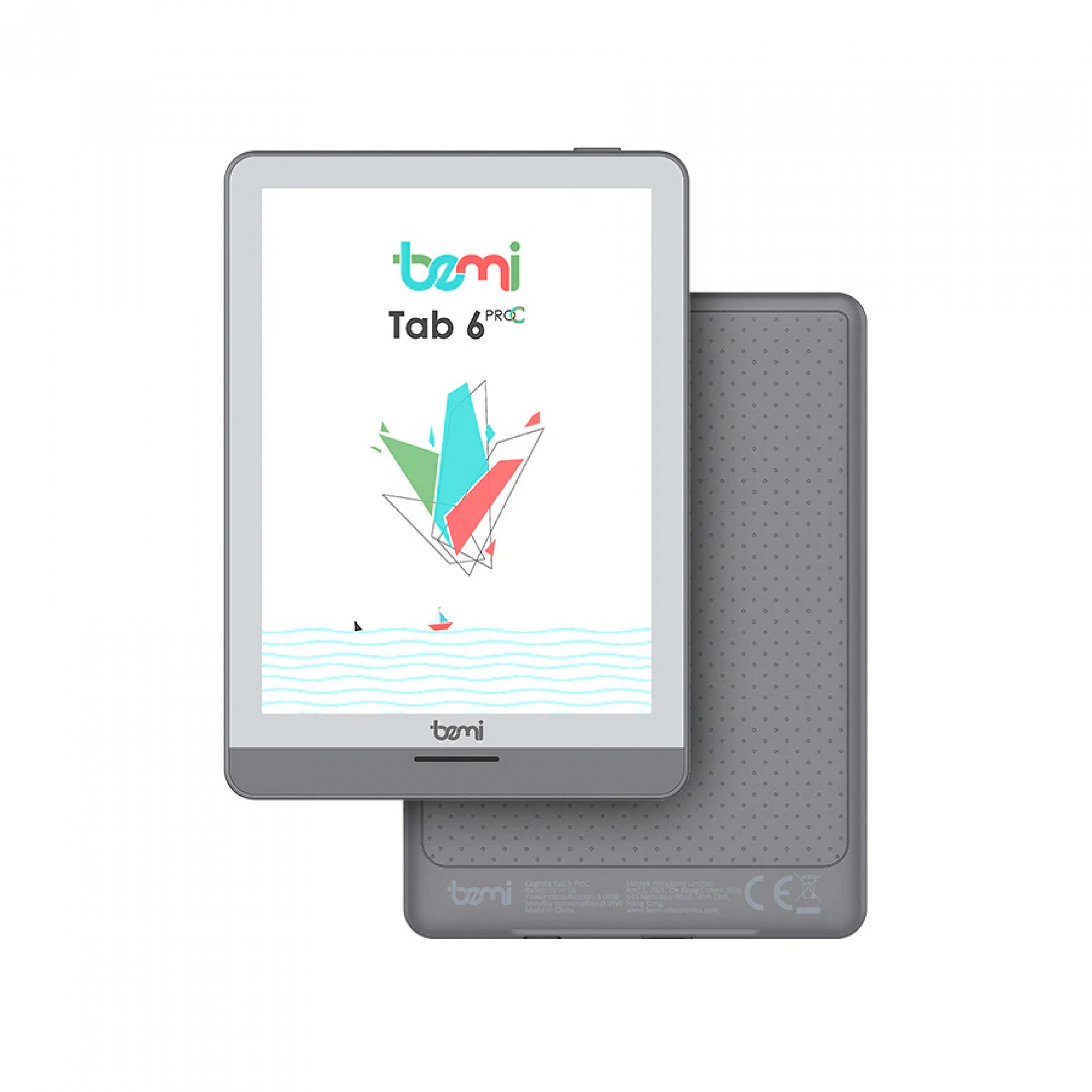 Електронна книга (рідер) з кольоровим сенсорним екраном  Bemi Cognita Tab 6 ProC - Grey